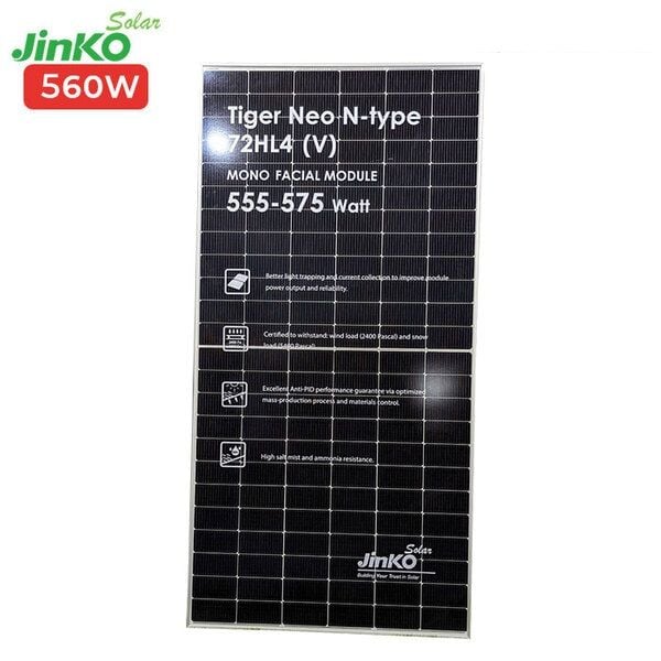 Pin năng lượng mặt trời Jinko Tiger Pro 555-575W - Giải pháp tiên tiến cho hệ thống điện mặt trời Pin năng lượng mặt trời Jinko Tiger Pro 555-575W - Giải pháp tiên tiến cho hệ thống điện mặt trời